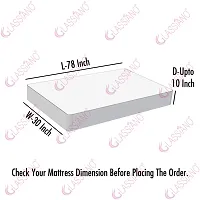 Glassiano Cotton Feel Terry Ultra Soft Waterproof Mattress Protector | Breathable - Hypoallergenic Mattresses Cover with Elastic Strap for Single Bed (78x30 inch|6.5x2.5 feet, White - Pack of 1)-thumb2