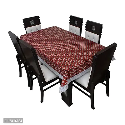 Glassiano Printed Waterproof Dinning Table Cover 8 Seater Size 60x108 Inch, S11-thumb2