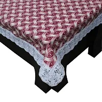 Glassiano Centre Table Cover for Living Room with White Border Lace Size 40x60 Inch, SA64-thumb1