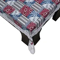 Glassiano Printed Waterproof Centre Table Cover with White Border Lace Size 40x60 Inch, S25-thumb3