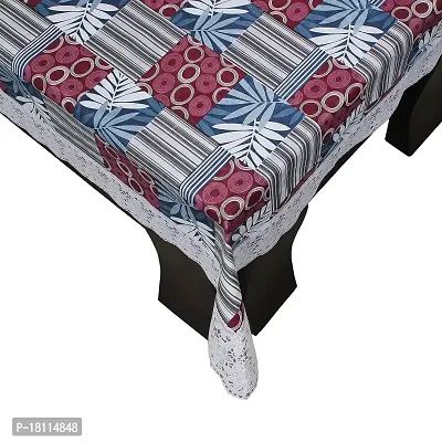 Glassiano Printed Waterproof Centre Table Cover with White Border Lace Size 40x60 Inch, S25-thumb4