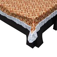 Glassiano Printed Waterproof Centre Table Cover with White Border Lace Size 40x60 Inch, SA54-thumb1