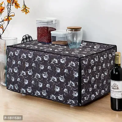 Glassiano Floral Grey Printed Microwave Oven Cover for Samsung 32 Litre Convection Microwave Oven CE117PC-B2/XTL Black-thumb2