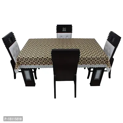 Glassiano Printed Waterproof Dinning Table Cover 4 Seater Size 52x76 Inch, S02 Multicolor-thumb2