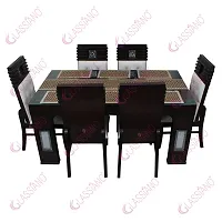 Glassiano PVC Printed Table Mat with Table Runner for Dining Table 6 Seater, Multicolor (1 Table Runner and 6 Mats) SA51-thumb2