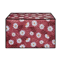 Glassiano Red-White Flower Printed Microwave Oven Cover for Samsung 28 Litre Convection Microwave Oven MC28H5025VB/TL, Black-thumb3