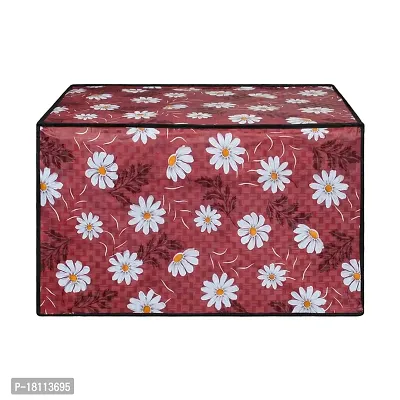 Glassiano Red-White Flower Printed Microwave Oven Cover for Samsung 28 Litre Convection Microwave Oven MC28H5025VB/TL, Black-thumb4