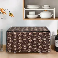 Glassiano Floral Brown Printed Microwave Oven Cover for Bajaj MTBX 2016 20 Litre Grill Microwave Oven Black-thumb2