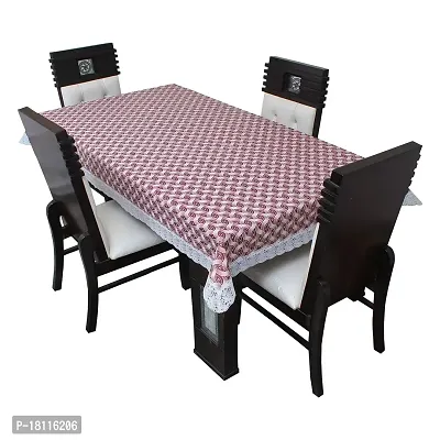 Glassiano Printed Waterproof Dinning Table Cover 4 Seater / 4 Seater Dinning Table Cover PVC, Size 52x76 Inch, S64