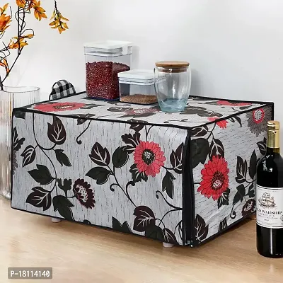 Glassiano Floral and Multi Printed Microwave Oven Cover for LG 28 Litre Convection Microwave Oven MC2886BRUM, Black-thumb2