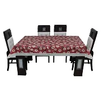 Glassiano Printed Waterproof Dinning Table Cover 6 Seater Size 60x90 Inch, S18-thumb1