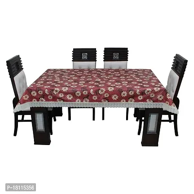 Glassiano Printed Waterproof Dinning Table Cover 6 Seater Size 60x90 Inch, S18-thumb2