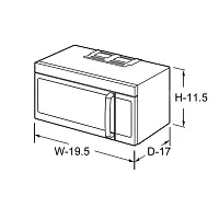 Glassiano Geometric Grey Printed Microwave Oven Cover for Panasonic 20 Litre Convection Microwave Oven NN-CT265MFDG-thumb3