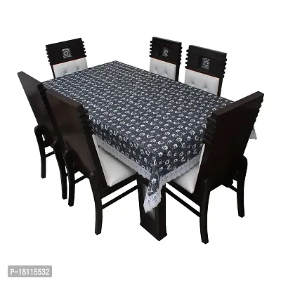 Glassiano Printed Waterproof Dinning Table Cover 6 Seater Size 60x90 Inch, S05-thumb0