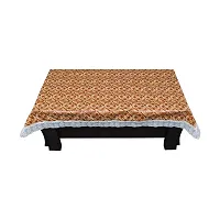 Glassiano Printed Waterproof Centre Table Cover with White Border Lace Size 40x60 Inch, SA54-thumb2