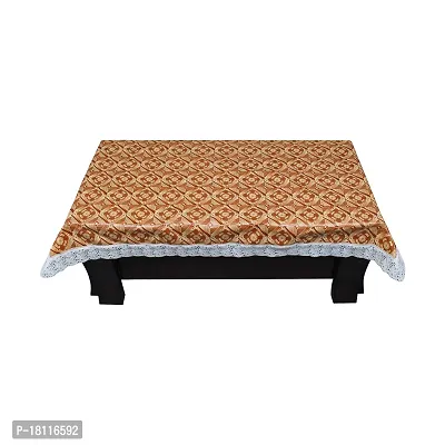 Glassiano Printed Waterproof Centre Table Cover with White Border Lace Size 40x60 Inch, SA54-thumb3