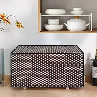 Glassiano Polka White and Black Printed Microwave Oven Cover for Godrej 30 Litre Convection Microwave Oven InstaCook GMX 30 CA1 SIM, Silver-thumb2