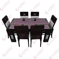 Glassiano PVC Printed Table Mat with Table Runner for Dining Table 6 Seater, Multicolor (1 Table Runner and 6 Mats) SA46-thumb3