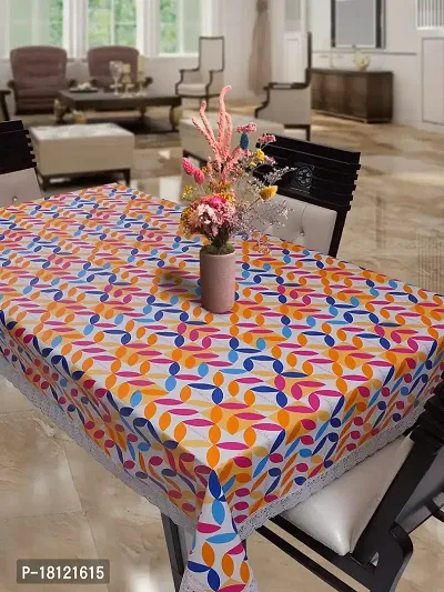 Glassiano Table Cloth |Center Table Cover |Round Table Cover |Cover for Kitchen Table/Dining Table Cover for Wedding Party (Size:-40inch x 60 Inch) Multicolor-Print 1-thumb4