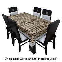 Glassiano Printed Waterproof Dustproof Dinning Table Cover 6 Seater Size 60x90 Inch, S02 Multicolor-thumb4