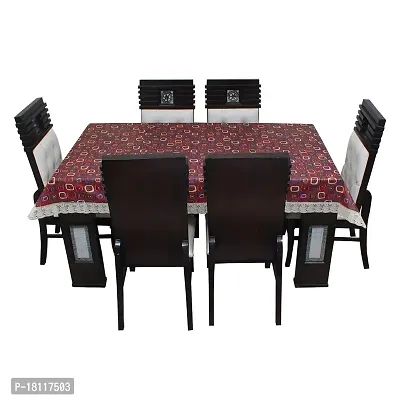 Glassiano Printed Waterproof Dinning Table Cover 6 Seater / 6 Seater Table Cover for Dinning Table Plastic, Size 60x90 Inch, S72-thumb2