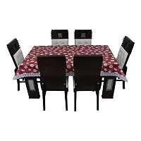 Glassiano Printed Waterproof Dinning Table Cover 8 Seater Size 60x108 Inch, S08-thumb3