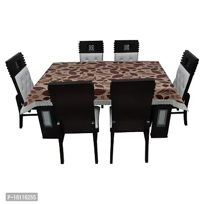 Glassiano Printed Waterproof Dinning Table Cover 6 Seater Size 60x90 Inch, S19-thumb4