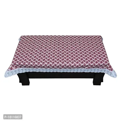 Glassiano Centre Table Cover for Living Room with White Border Lace Size 40x60 Inch, SA64