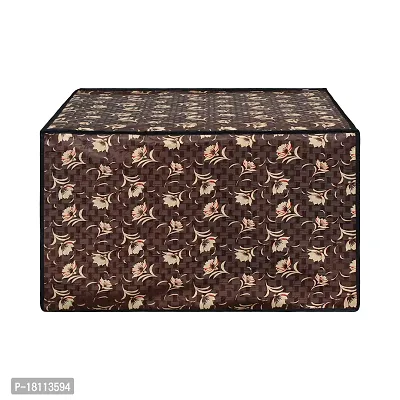 Glassiano Floral Brown Printed Microwave Oven Cover for Bajaj MTBX 2016 20 Litre Grill Microwave Oven Black-thumb5