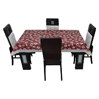 Glassiano Printed Waterproof Dustproof Dinning Table Cover 4 Seater Size 52x76 Inch, S18 Multicolor-thumb3