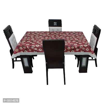 Glassiano Printed Waterproof Dustproof Dinning Table Cover 4 Seater Size 52x76 Inch, S18 Multicolor-thumb4