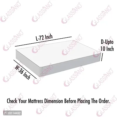 Glassiano Cotton Feel Terry Ultra Soft Waterproof Mattress Protector | Breathable - Hypoallergenic Mattresses Cover with Elastic Strap for Single Bed (72x36 inch|6x3 feet, Maroon - Pack of 1)-thumb3