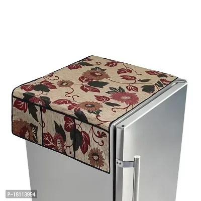 Glassiano Fridge Top Cover with 6 Pockets