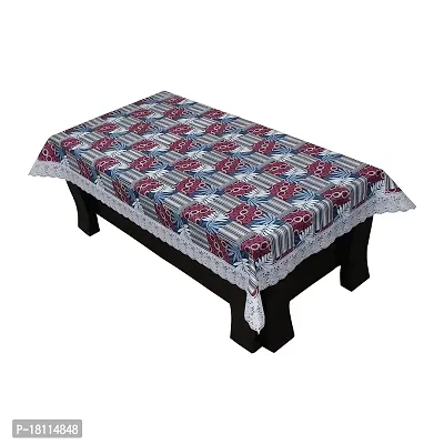 Glassiano Printed Waterproof Centre Table Cover with White Border Lace Size 40x60 Inch, S25