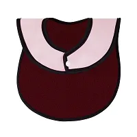 Glassiano Waterproof Baby Bibs Apron for Baby Boy and Baby Girl (Pack Of 3 for 0 month to 2 years), Maroon-thumb2