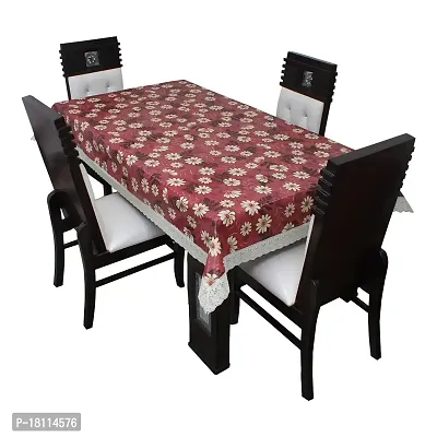 Glassiano Printed Waterproof Dustproof Dinning Table Cover 4 Seater Size 52x76 Inch, S18 Multicolor