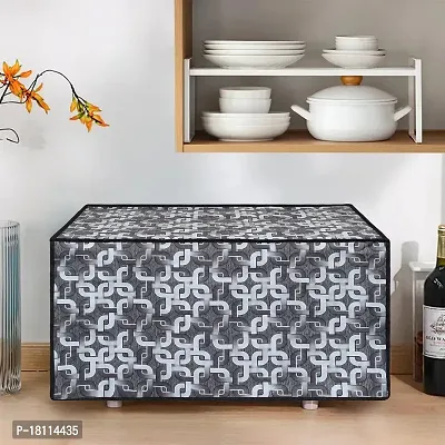 Glassiano Geometric Grey Printed Microwave Oven Cover for LG 28 Litre Convection Microwave Oven MC2846SL Silver-thumb3