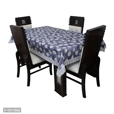 Glassiano Printed Waterproof Dinning Table Cover 4 Seater Size 52x76 Inch, S10-thumb2