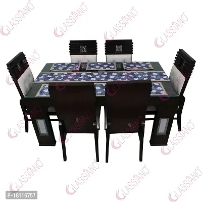 Glassiano PVC Printed Table Mat with Table Runner for Dining Table 6 Seater, Multicolor (1 Table Runner and 6 Mats) SA10-thumb3