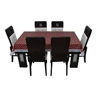 Glassiano Printed Waterproof Dinning Table Cover 8 Seater Size 60x108 Inch, S11-thumb4