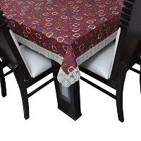 Glassiano Printed Waterproof Dinning Table Cover 6 Seater / 6 Seater Table Cover for Dinning Table Plastic, Size 60x90 Inch, S72-thumb2