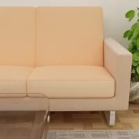 Terry Cloth Elastic Sofa Seat Cover 3 Seater | Flexible Stretchable Sofa Protector (Color: Beige, Size: 23 Inch x 23 Inch), Pack of 06-thumb4