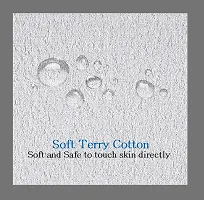 Glassiano Cotton Feel Terry Ultra Soft Waterproof Mattress Protector | Breathable - Hypoallergenic Mattresses Cover with Elastic Strap for Single Bed (78x30 inch|6.5x2.5 feet, White - Pack of 1)-thumb3