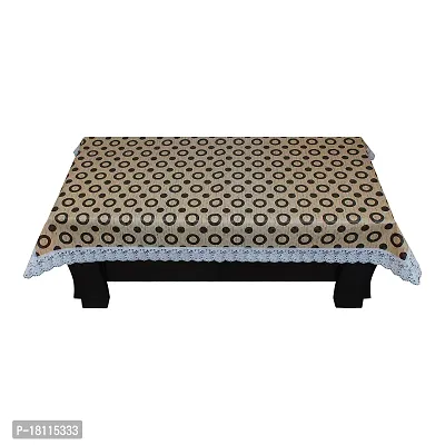 Glassiano Printed Waterproof Centre Table Cover with White Border Lace Size 40x60 Inch, S02-thumb3