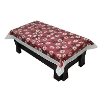 Glassiano Printed Waterproof Centre Table Cover with White Border Lace Size 40x60 Inch, S18-thumb1