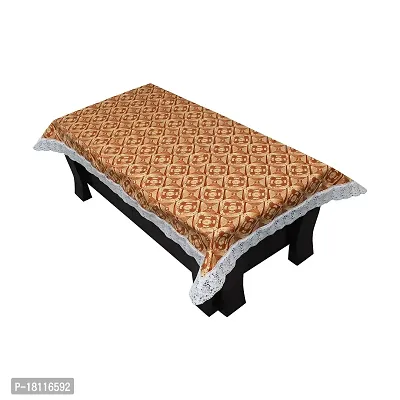 Glassiano Printed Waterproof Centre Table Cover with White Border Lace Size 40x60 Inch, SA54