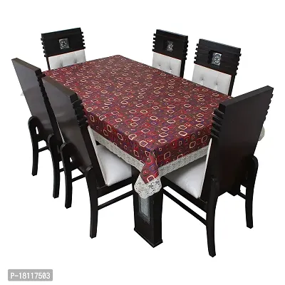 Glassiano Printed Waterproof Dinning Table Cover 6 Seater / 6 Seater Table Cover for Dinning Table Plastic, Size 60x90 Inch, S72