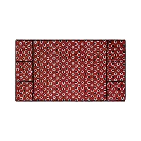 Glassiano Black Polka Dot Red Colored Printed Designer Fridge Top Cover-thumb3