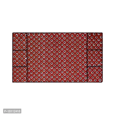 Glassiano Black Polka Dot Red Colored Printed Designer Fridge Top Cover-thumb4