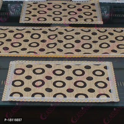 Glassiano PVC Printed Table Mat with Table Runner for Dining Table 6 Seater, Multicolor (1 Table Runner and 6 Mats) SA02-thumb5